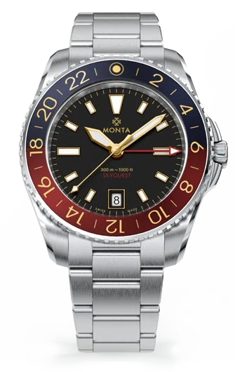 Monta Skyquest, Gilt Dial, Bi-Color Aluminum Bezel